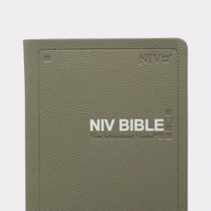 영문 NIV BIBLE 중 단본 무지퍼 카키그레이